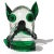 Cute vintage Murano hand blown green and clear Italian art glass puppy dog head sculpture or paperweight. Documented to...