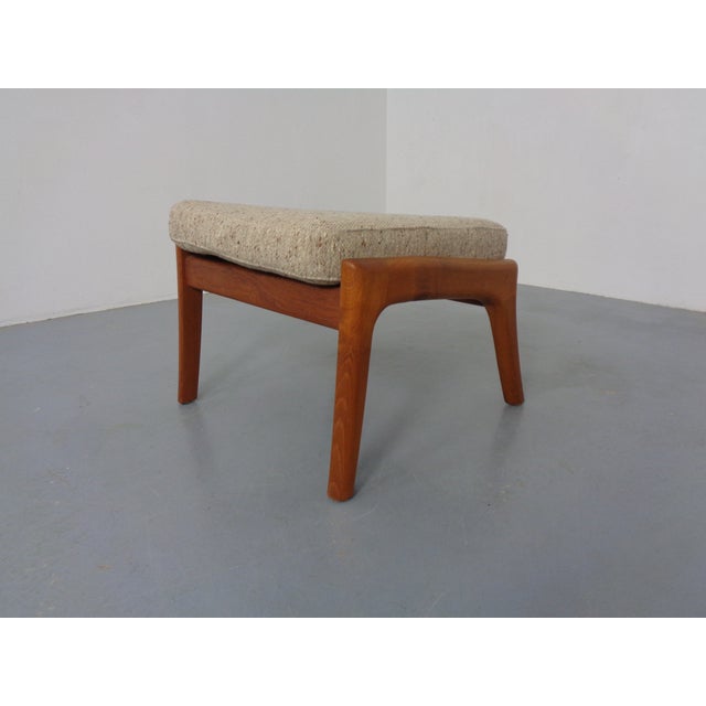 Mid-Century Modern Vintage Teak Ottoman, Denmark, 1960s For Sale - Image 3 of 12
