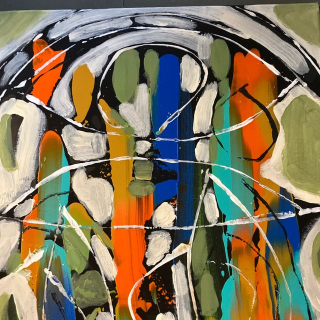 Contemporary Contemporary Original Stephen Heigh Abstract Painting “The Dance Has Begun “ Signed For Sale - Image 3 of 4