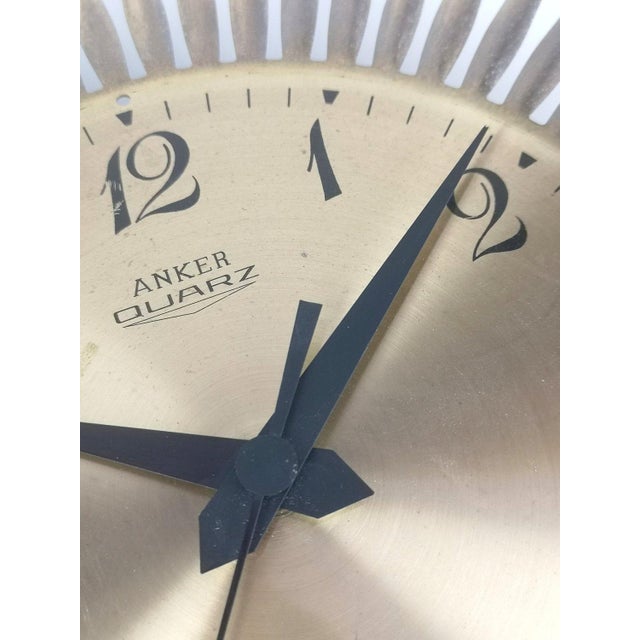 1960s Mid-Century Bohemian Anker Quartz Wall Clock, 1960s For Sale - Image 5 of 11