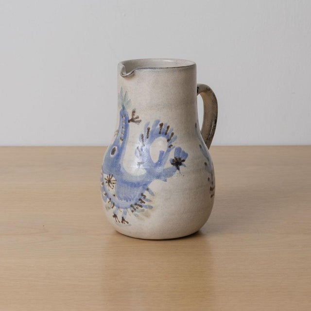 1950s French Ceramic Pitcher by Gustave Reynaud For Sale - Image 9 of 11