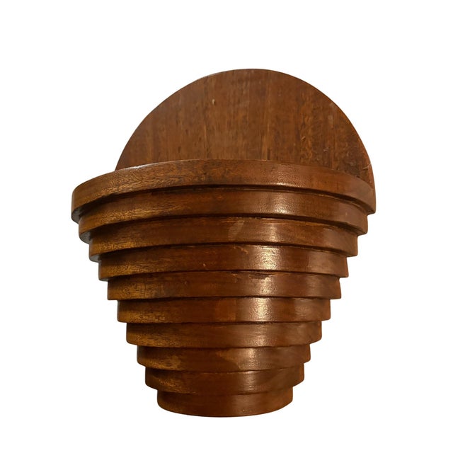 Art Deco Art Deco Wooden Wall Pocket For Sale - Image 3 of 9
