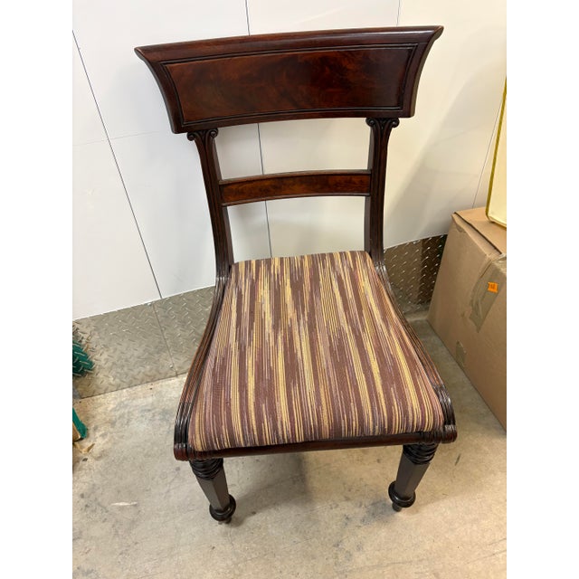 Wood Set of 5 Empire-Style Dining Chairs - Refinished - Good Condition For Sale - Image 7 of 12