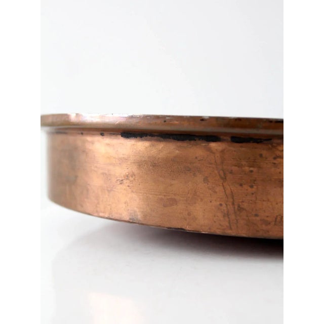 Brown Antique Copper Saute Pan For Sale - Image 8 of 13
