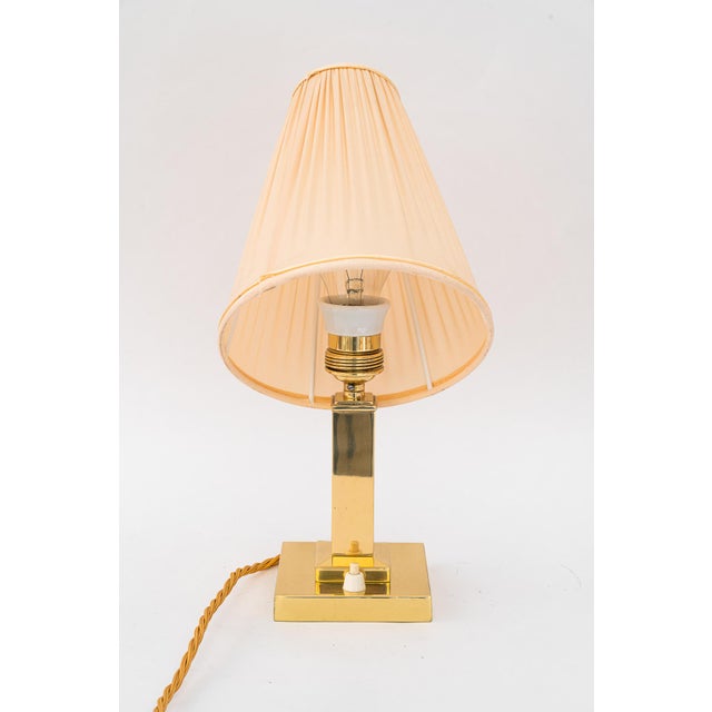 Art Deco Table Lamp with Fabric Shade, Vienna, Austria, 1920s For Sale - Image 3 of 18