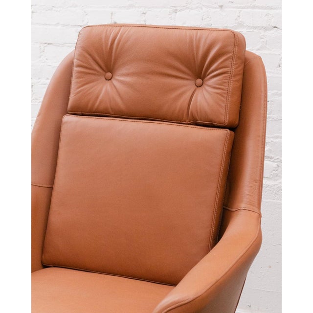 Mid-Century Modern Mid 20th Century Swedish Leather Chair For Sale - Image 3 of 12