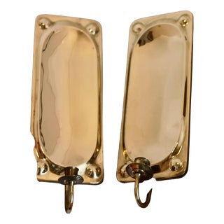 Mid-Century Swedish Brass Sconces, Set of 2 For Sale