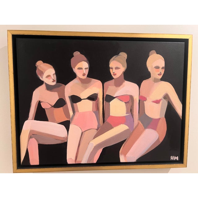 Figurative Original Commissioned Hayley Mitchell Figurative Acrylic Painting – Custom Framed For Sale - Image 3 of 10
