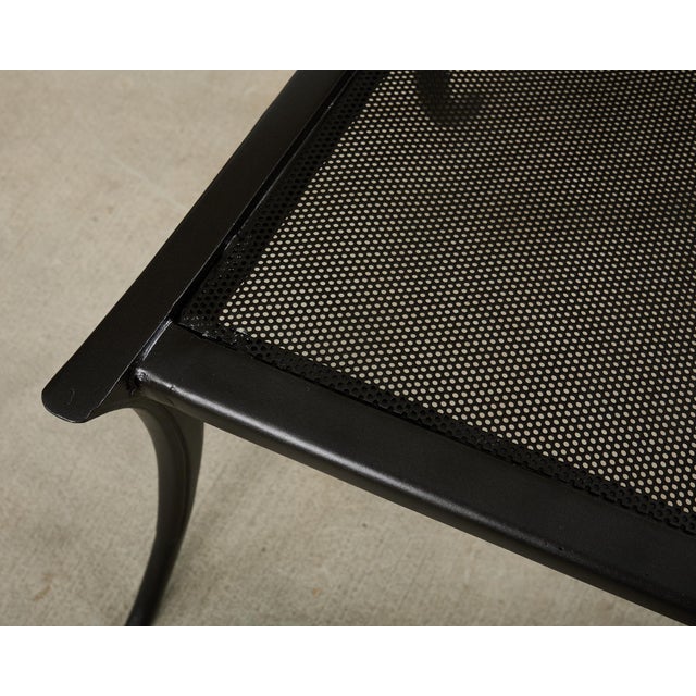 Michael Taylor Metal Klismos Garden Chairs Set of Four For Sale - Image 14 of 18