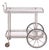 1950s French Silver-Tone Metal Service Trolley/ Bar Cart For Sale