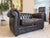 2000 - 2009 Chesterfield Two-Seater Club Sofa in Brown, Austria For Sale - Image 5 of 14