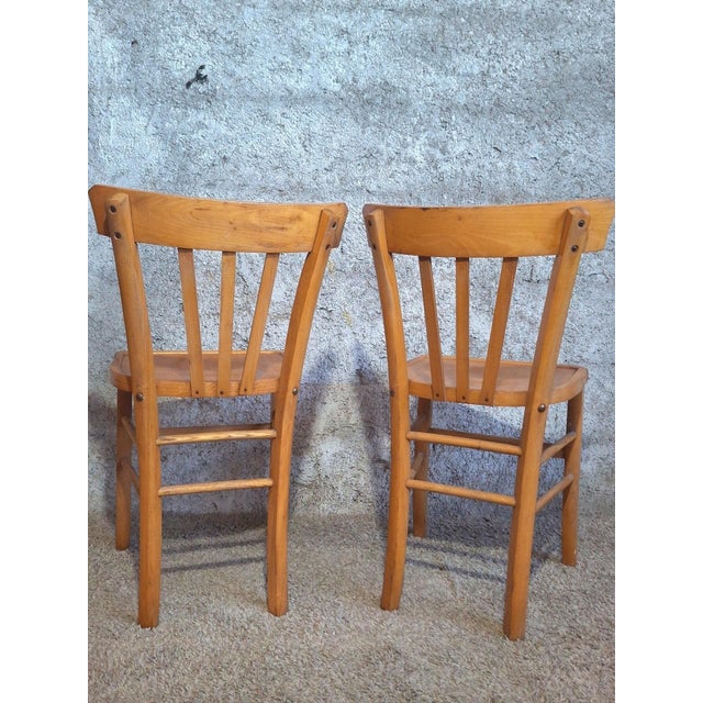 Bistro Chairs in Beech from Luterma, 1950s, Set of 8 For Sale - Image 15 of 16