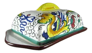 Deruta Raffaellesco Dragon 1/2 Pound Butter Dish