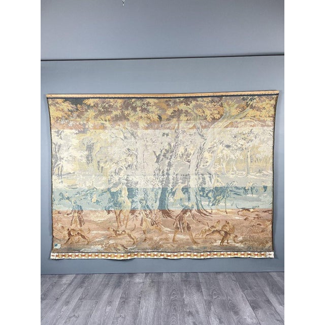 Cream 20th Century Louis XV Wall Tapestry Hunting Scene For Sale - Image 8 of 11