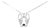 .925 Sterling Silver Diamond Accent and Black Enamel French Bullldog 18" Inch Pendant Necklace inch (I-J Color, I2-I3 Clarity) For Sale