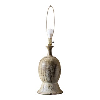 Vintage Petzold '73 Studio Pottery Table Lamp For Sale
