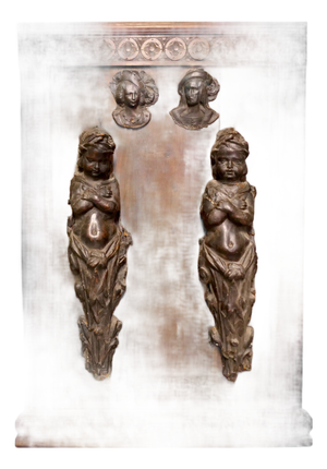 Architectural Sculpture with Putti and Others