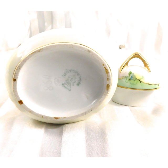 Royal Rudolstat Chocolate Pot Coffee Pot With Blue Flowers For Sale - Image 10 of 12