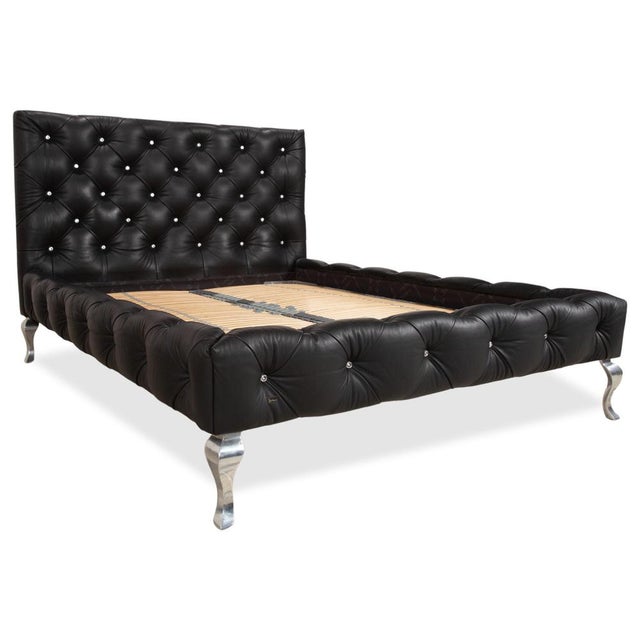 Animal Skin Leather Bed in Black by Bretz Marilyn For Sale - Image 7 of 7