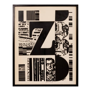 Zolton Ferency - Signed, 1970 Lithograph Modern Graphic Political Activist Print For Sale