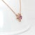 Pink Pink Sapphire Pendant, Diamond and Sapphire Accents: Solid 14k Gold With Chain For Sale - Image 8 of 9