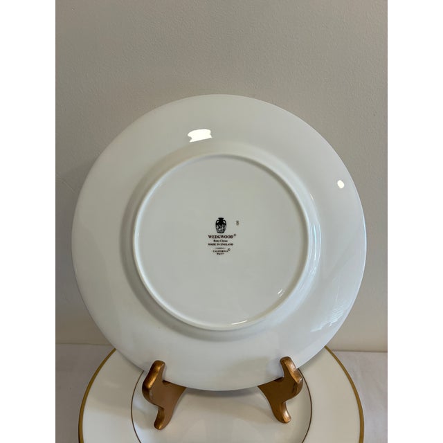 Vintage Wedgwood Bone China Gold Rim Dinner Plates, Set of 12, England For Sale - Image 10 of 11
