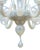 White Classic Venetian Glass Chandelier, Iridescent, Murano, Italy For Sale - Image 8 of 9
