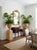 Wood Pair of Vintage Natural Wicker Urn Planters With Pedestal Plinths For Sale - Image 7 of 12