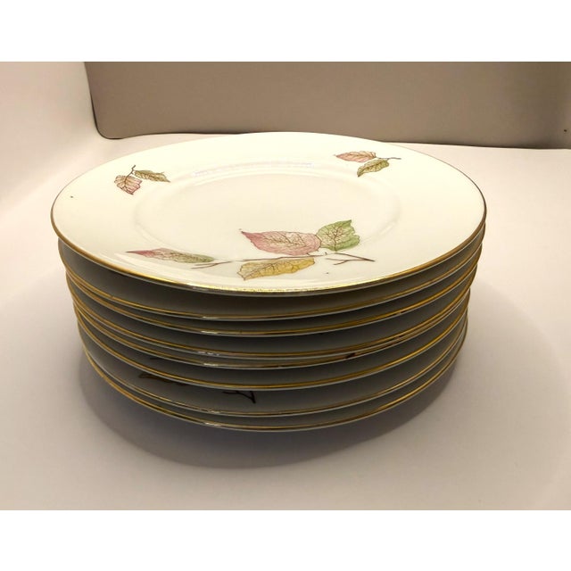 Bavarian Autumn Leaf Plates, 6 3/8", Set of 8 For Sale - Image 4 of 9