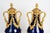 Pair of lidded vases in sèvres blue porcelain and gilded bronze, napoleon iii period, 19th century. Pair of lidded vases...