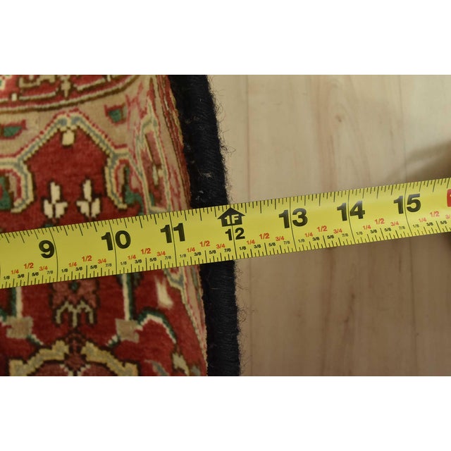 Heriz Runner 2’6” X 12′ Red Wool Traditional Hand-Knotted Oriental Rug For Sale - Image 11 of 13