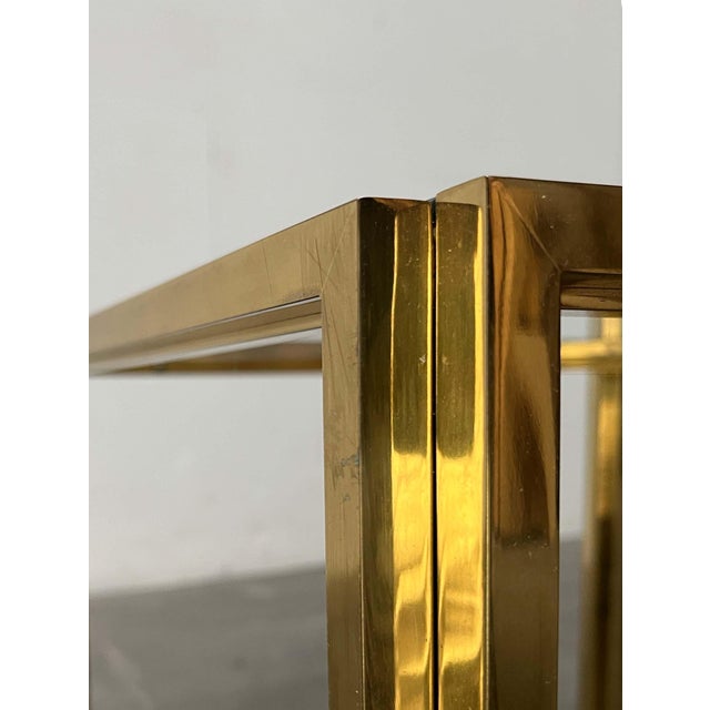 Hollywood Regency French Brass and Glass Cube Side Tables from Maison Charles, 1970s, Set of 2 For Sale - Image 15 of 18