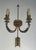 1950s 1950s bronze wall sconces with Arrows and Effigy of the Sun King by Louis Gau - a Pair For Sale - Image 5 of 12