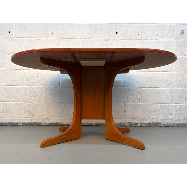 Wood Mid 20th Century Teak Drop-Leaf Dining Table For Sale - Image 7 of 10