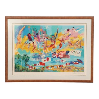 1970s Abstract Leroy Neiman Olympics Print For Sale