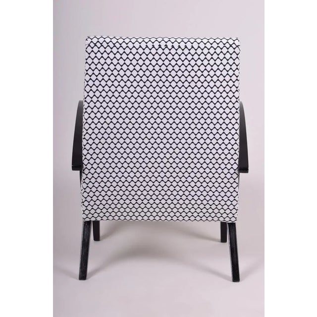 1950s Mid-Century Black and White Armchair, 1950s For Sale - Image 5 of 8