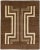 Brown Transitional Art Deco Style Brown Handmade Designed Wool Rug For Sale - Image 8 of 8