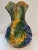 Contemporary Italian Hand Painted Ceramic Pottery Pitcher With Grapes For Sale - Image 3 of 8