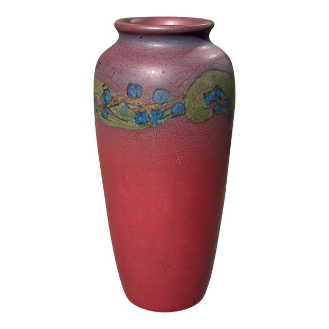 Antique Rookwood Pottery Vase Signed Sallie Coyne 1926 Arts & Crafts For Sale