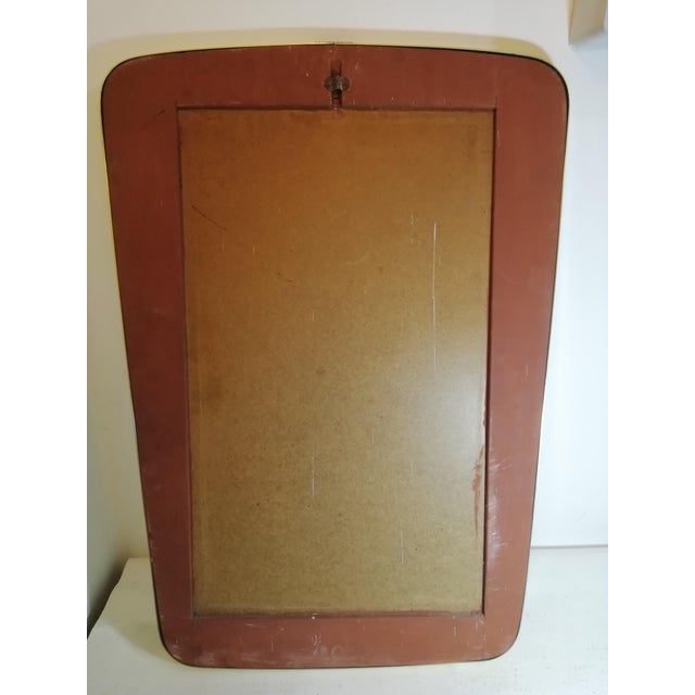 Vintage Mirror with Brass Frame, Italy, 1960s For Sale - Image 6 of 10