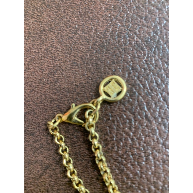 Late 20th Century Late 20th Century Givenchy Gold-Tone Mod Chain Necklace With Round Disk Ball Pendant For Sale - Image 5 of 8