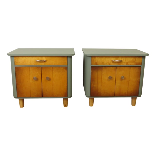 Vintage Bedside Tables, 1950s, Set of 2 For Sale