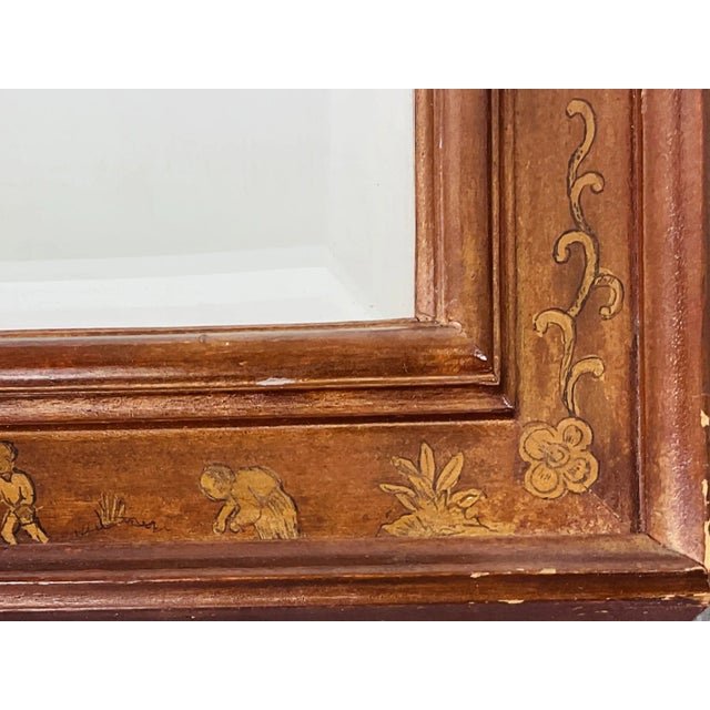 Early 20th Century Hand-Painted Gilt Chinoiserie Hall Mirror For Sale In New York - Image 6 of 11