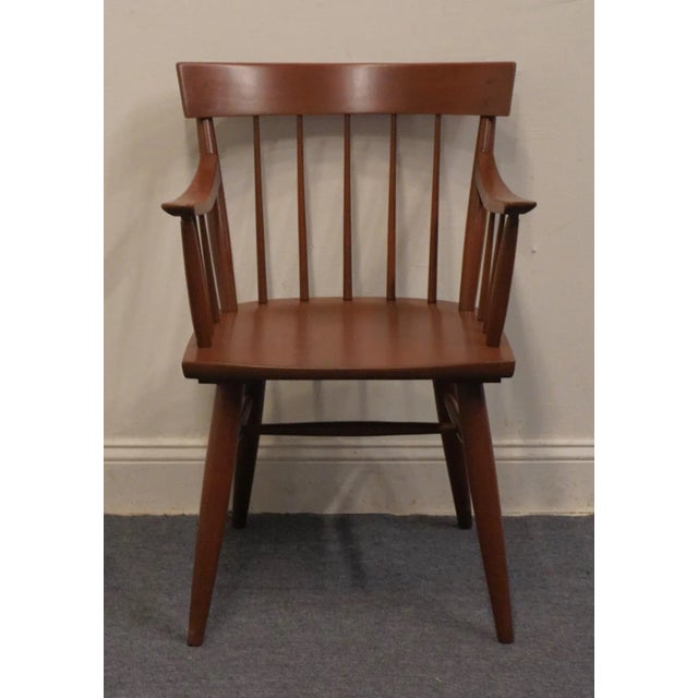 Willett Furniture Solid Cherry Mid Century Modern Dining Arm Chair Chairish