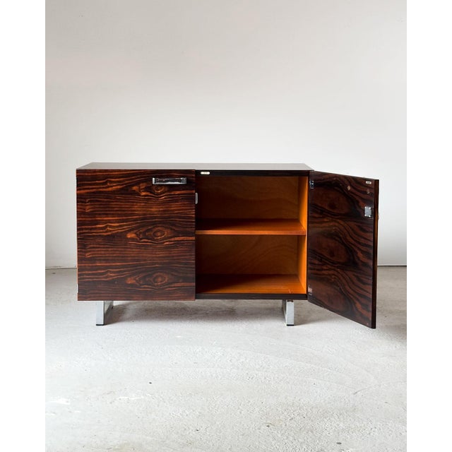 1970s Rosewood & Chrome Gordon Russell Prestige Range Cabinet attributed to Trevor Chinn & Ray Leigh, 1975 For Sale - Image 5 of 10