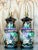 Mid 20th Century Vintage Chinoiserie Hand-Painted Ceramic Figural Table Lamps – A Pair For Sale - Image 5 of 12