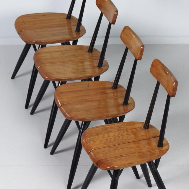 Pirkka Dining Set by Ilmari Tapiovaara for Asko & Laukaan Puu, 1950s, Set of 6 For Sale - Image 9 of 11