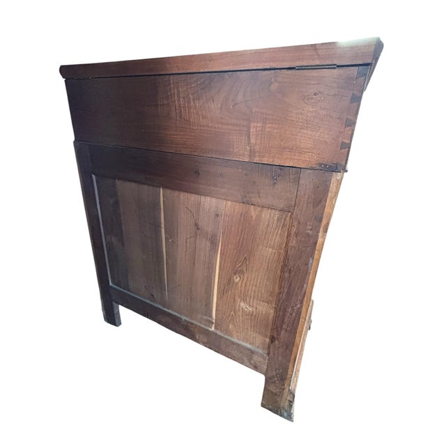 Beidermeier Flame Walnut Marble Lined Washstand Cabinet For Sale - Image 9 of 12