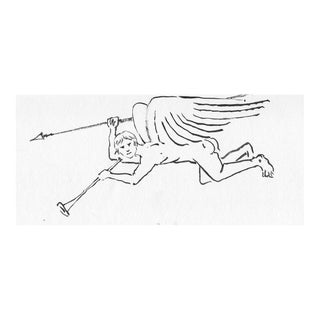 Ron Yrabedra Angel Male Nude Drawing For Sale