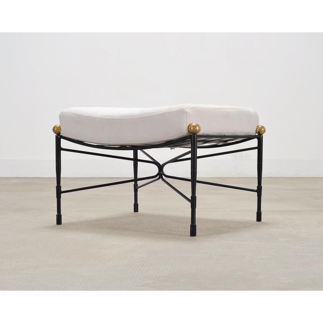 Pair of Mario Papperzini Amalfi Iron Lounge Chairs and Ottomans For Sale - Image 17 of 18